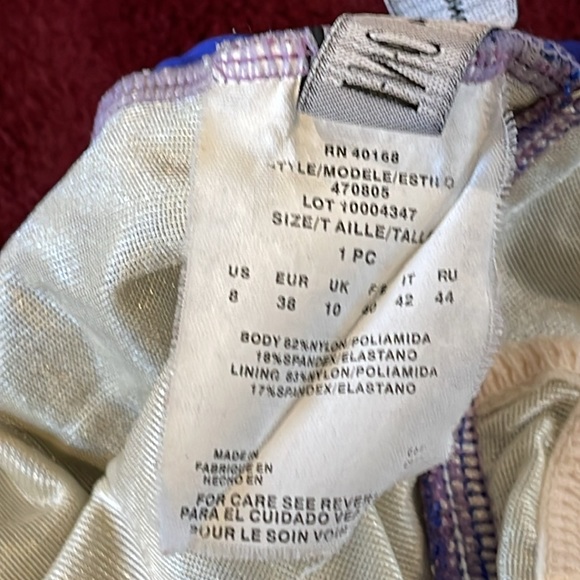 INC INTERNATIONAL CONCEPTS•| Cobalt Blue One Piece Bathing/Swim Suit - Picture 6 of 6